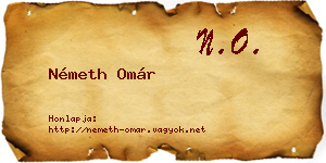 Németh Omár névjegykártya
